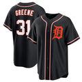 Boles Detroit Tigers #31 Riley Greene Black  Out Stitched Jersey