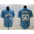 Boles Los Angeles Dodgers #50 Mookie Betts Light Blue  Limited Stitched Jersey