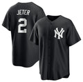Boles  New York Yankees #2 Derek Jeter Black  Lights Out Limited Stitched Jersey