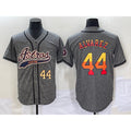 Boles Houston Astros #44 Yordan Alvarez Number Grey  Gridiron Cool Base Stitched Jersey