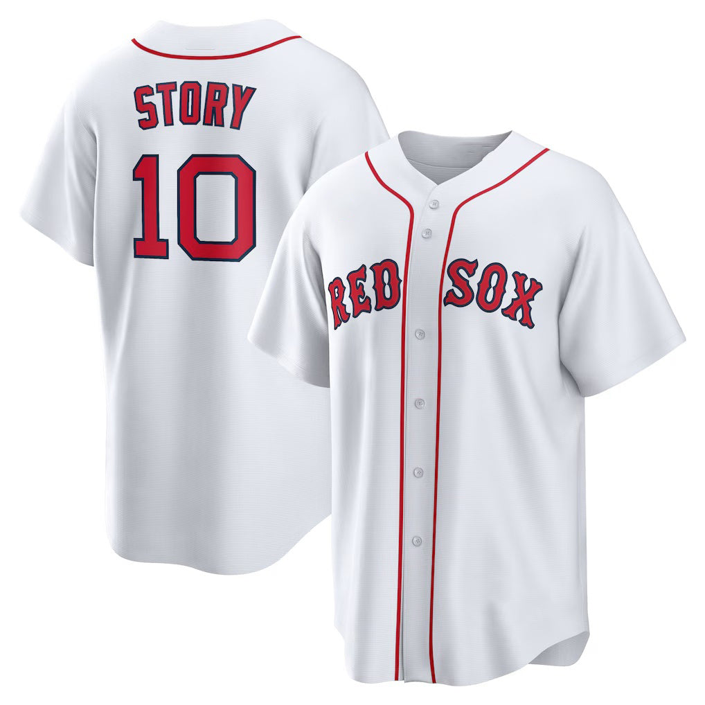 Boles Boston Red Sox #10 Trevor Story White  Home Replica Jersey