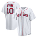 Boles Boston Red Sox #10 Trevor Story White  Home Replica Jersey