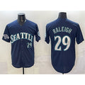 Boles Seattle Mariners #29 Cal Raleigh Navy  With 2025 AL West Division Champions Patch Limited Stitched jersey