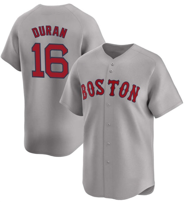 Boles Boston Red Sox #16 Jarren Duran Gray  2024 Away Limited Stitched Jersey