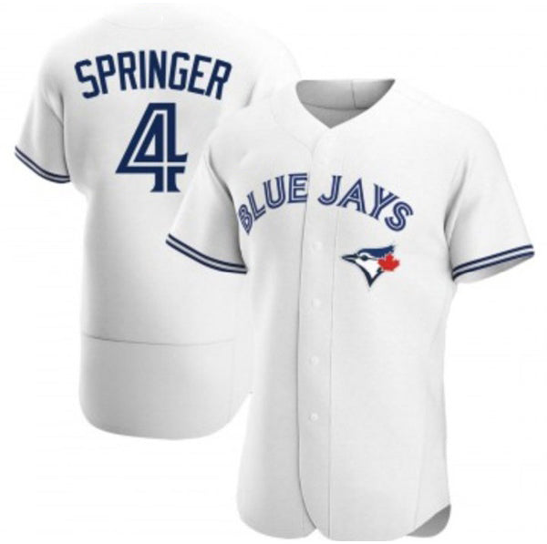 Boles  Toronto Blue Jays #4 George Springer White  Flex Base Stitched Jersey