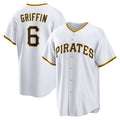 Boles  Pittsburgh Pirates #6 Konnor Griffin White  Home Replica Jersey