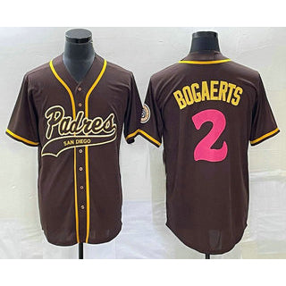 Boles  San Diego Padres #2 Xander Bogaerts Brown  NEW 2023 City Connect Cool Base Stitched Jersey