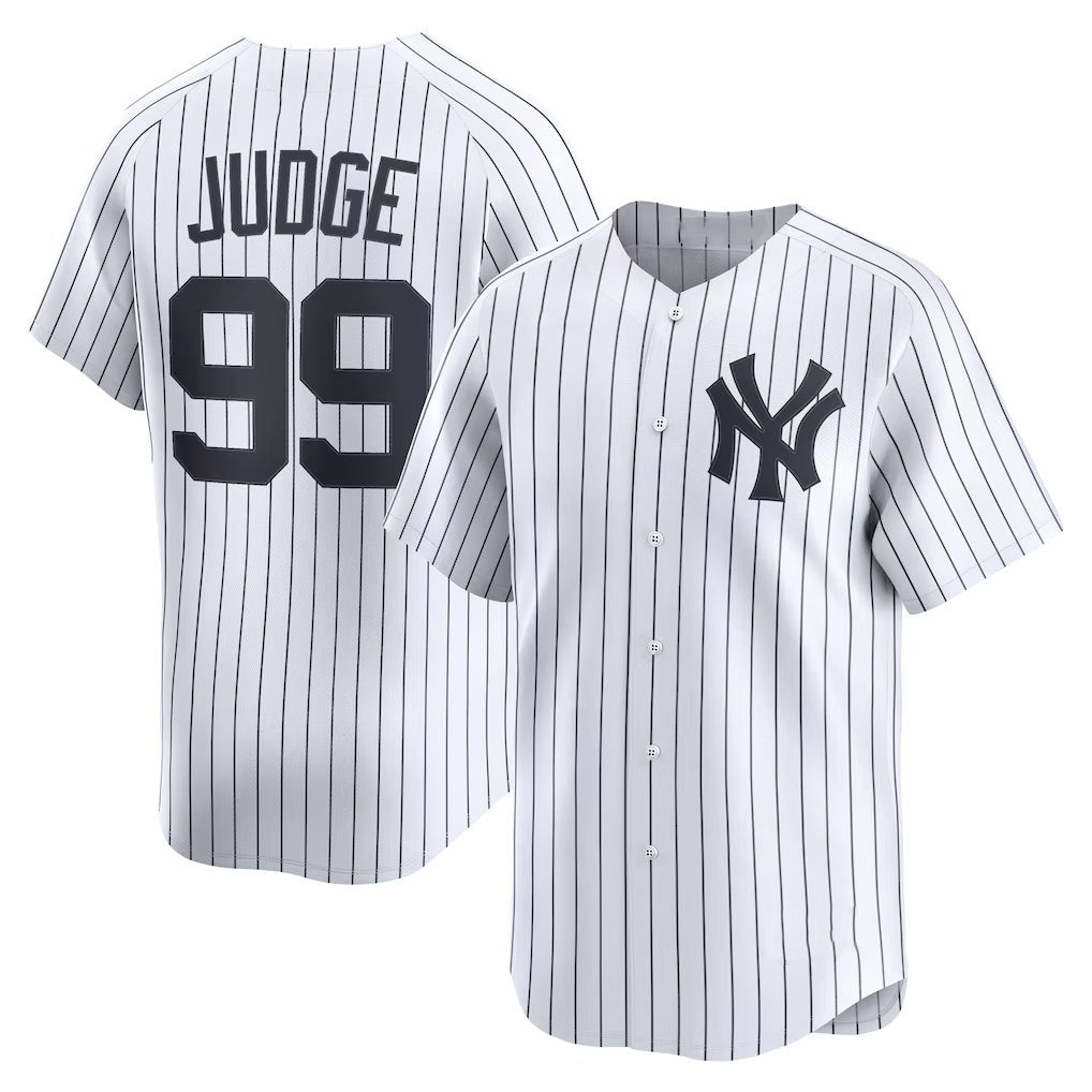 Boles  New York Yankees #99 Aaron Judge White  Home Limited Player Jersey 2