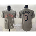 Boles  San Diego Padres #3 Jackson Merrill Gray  Fashion Throwback With Patch Cool Base Stitched Jersey