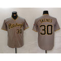 Boles  Pittsburgh Pirates #30 Paul Skenes Number Grey  Stitched Jersey