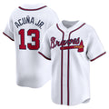 Boles Atlanta Braves #13 Ronald Acu?a Jr. White  Home Limited Player Jersey