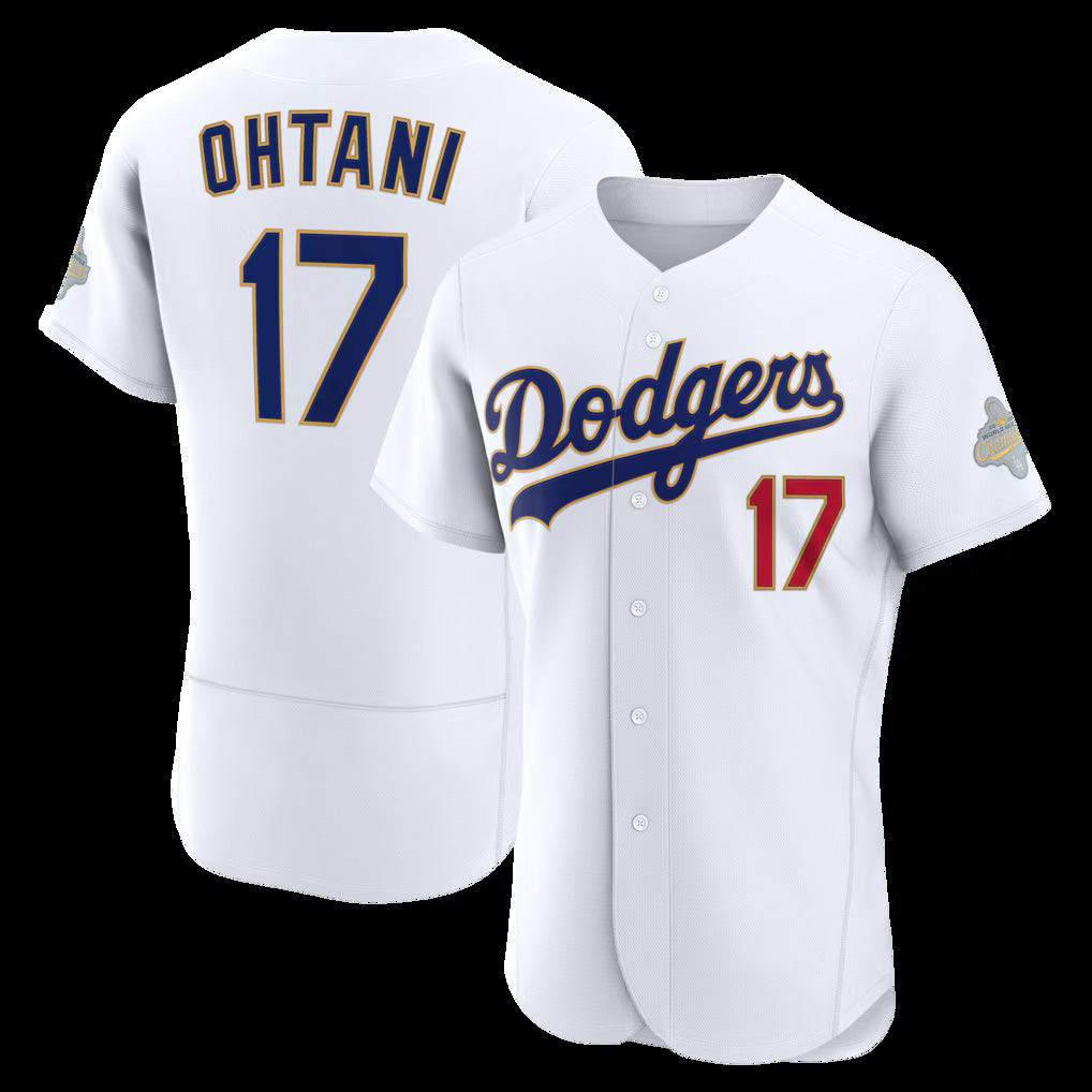 Boles Los Angeles Dodgers #17 Shohei Ohtani White  2026 Gold Collection Authentic Jersey