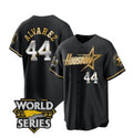 Boles Houston Astros #44 Yordan Alvarez Black Gold  2022 World Series Stitched Jersey