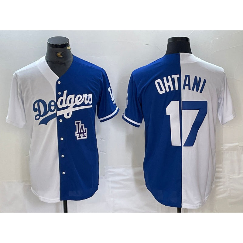 Boles Los Angeles Dodgers #17 Shohei Ohtani White Blue  Two Tone Stitched Jersey 2