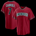 Boles  Arizona Diamondbacks #7 Corbin Carroll Crimson  Alternate 2 Replica Jersey