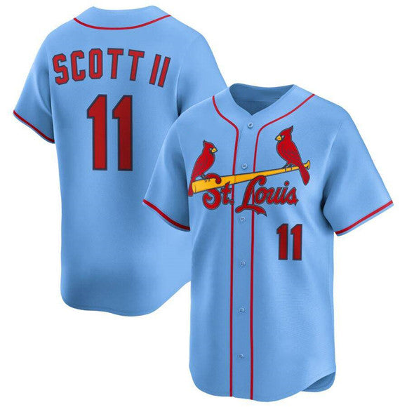 Boles St. Louis Cardinals #11 Victor Scott II Light Blue  Alternate Limited Stitched Jersey