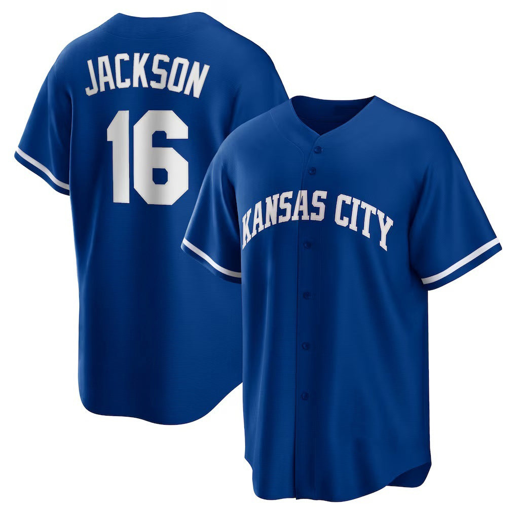 Boles  Kansas City Royals #16 Bo Jackson Rush Blue  Alternate 2 Replica Jersey