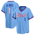 Boles Atlanta Braves #1 Ozzie Albies Powder Blue  2026 City Connect Stadium Jersey