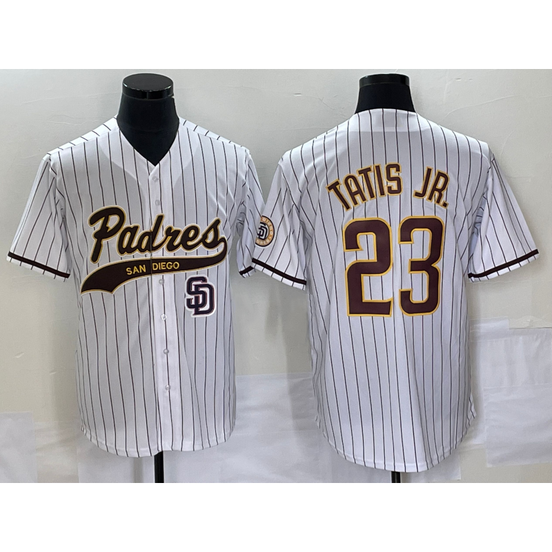 Boles  San Diego Padres #23 Fernando Tatis Jr White  NEW 2023 Cool Base Stitched Jersey