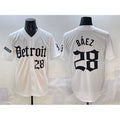 Boles Detroit Tigers #28 Javier B¨¢ez White  'Motor Gothic Edition' Vapor Premier Limited Stitched Jersey