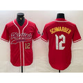 Boles  Philadelphia Phillies #12 Kyle Schwarber Red  2024 City Connect Limited Stitched Jersey 3