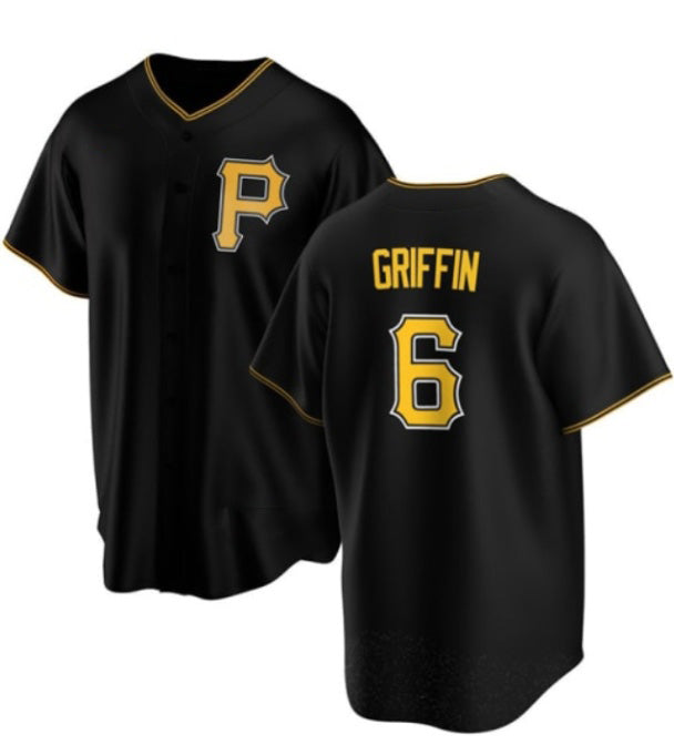 Boles  Pittsburgh Pirates #6 Konnor Griffin Black  Cool Base Stitched Jersey