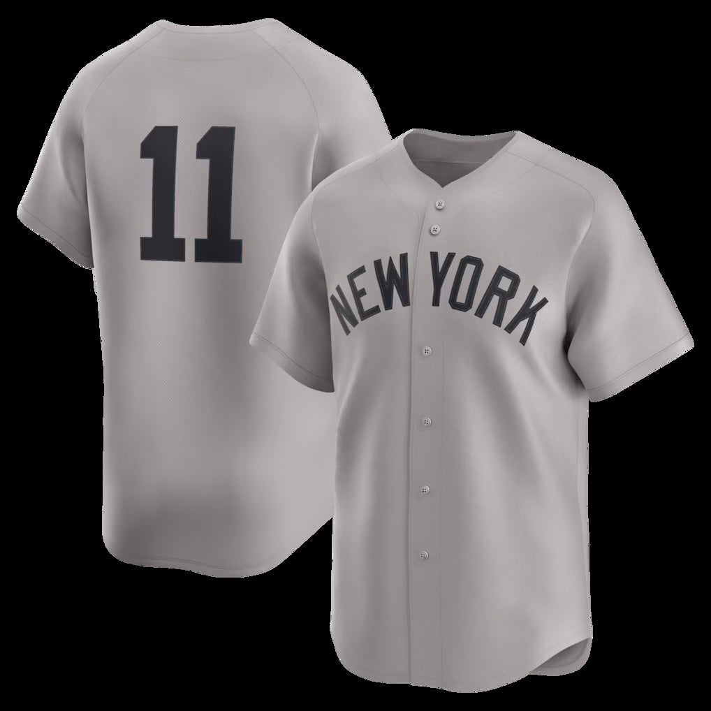 Boles  New York Yankees #11 Anthony Volpe Gray  Road Limited Player Jersey