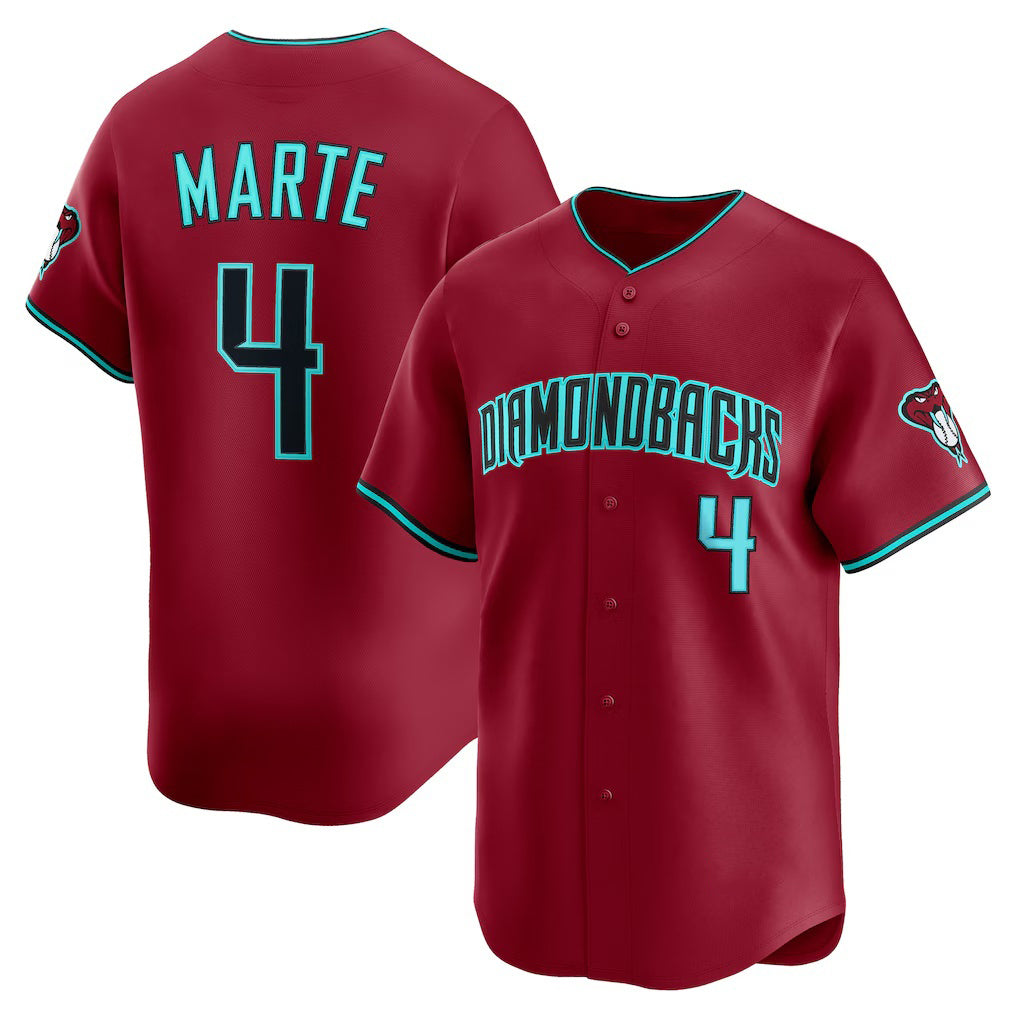 Boles  Arizona Diamondbacks #4 Ketel Marte Red  Alternate 2 Limited Player Jersey