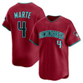 Boles  Arizona Diamondbacks #4 Ketel Marte Red  Alternate 2 Limited Player Jersey