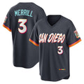 Boles  San Diego Padres #3 Jackson Merrill Obsidian  2026 City Connect Stadium Jersey