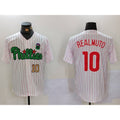 Boles  Philadelphia Phillies #10 J.T. Realmuto White Green  Cool Base Stitched Jerseys