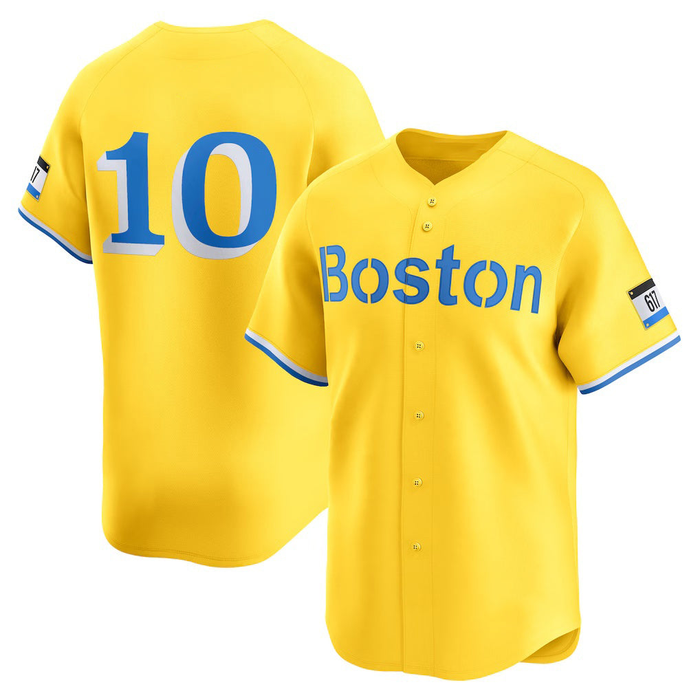 Boles Boston Red Sox #10 Trevor Story Gold  City Connect Limited Player Jersey