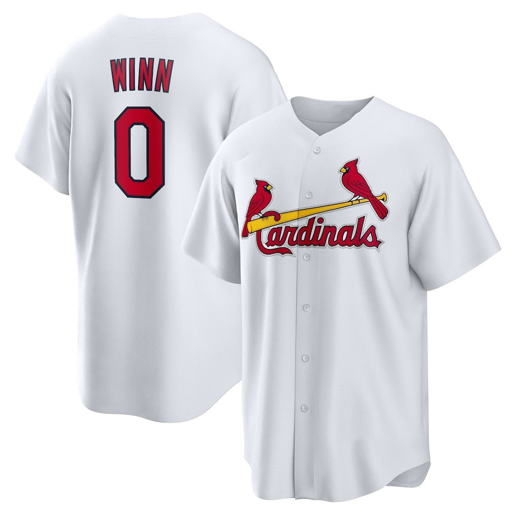 Boles St. Louis Cardinals #0 Masyn Winn White  Home Replica Jersey
