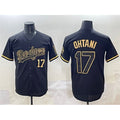 Boles Los Angeles Dodgers #17 Shohei Ohtani Black Gold  Limited Stitched Jersey