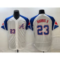 Boles Atlanta Braves #23 Michael Harris II Number White  2023 City Connect Flex Base Stitched Jersey 2
