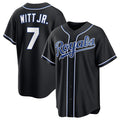 Boles  Kansas City Royals #7 Bobby Witt Jr. Black  Out Stitched Jersey