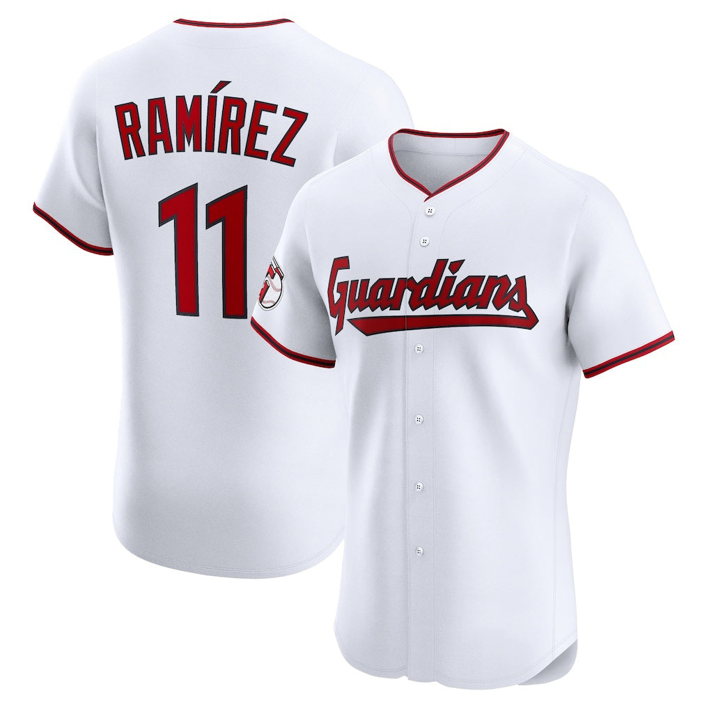 Boles  Cleveland Guardians #11 Jos¨¦ Ram¨ªrez White  Home Elite Jersey