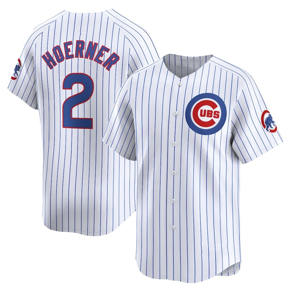 Boles  Chicago Cubs #2 Nico Hoerner White  Home Limited Player Jersey