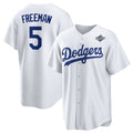 Boles Los Angeles Dodgers #5 Freddie Freeman White  2025 World Series Home Cool Base Stitched Jersey