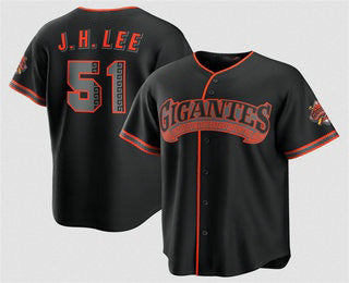 Boles  San Francisco Giants #51 Jung Hoo Lee Black  2026 Alternate Stadium Stitched Jersey