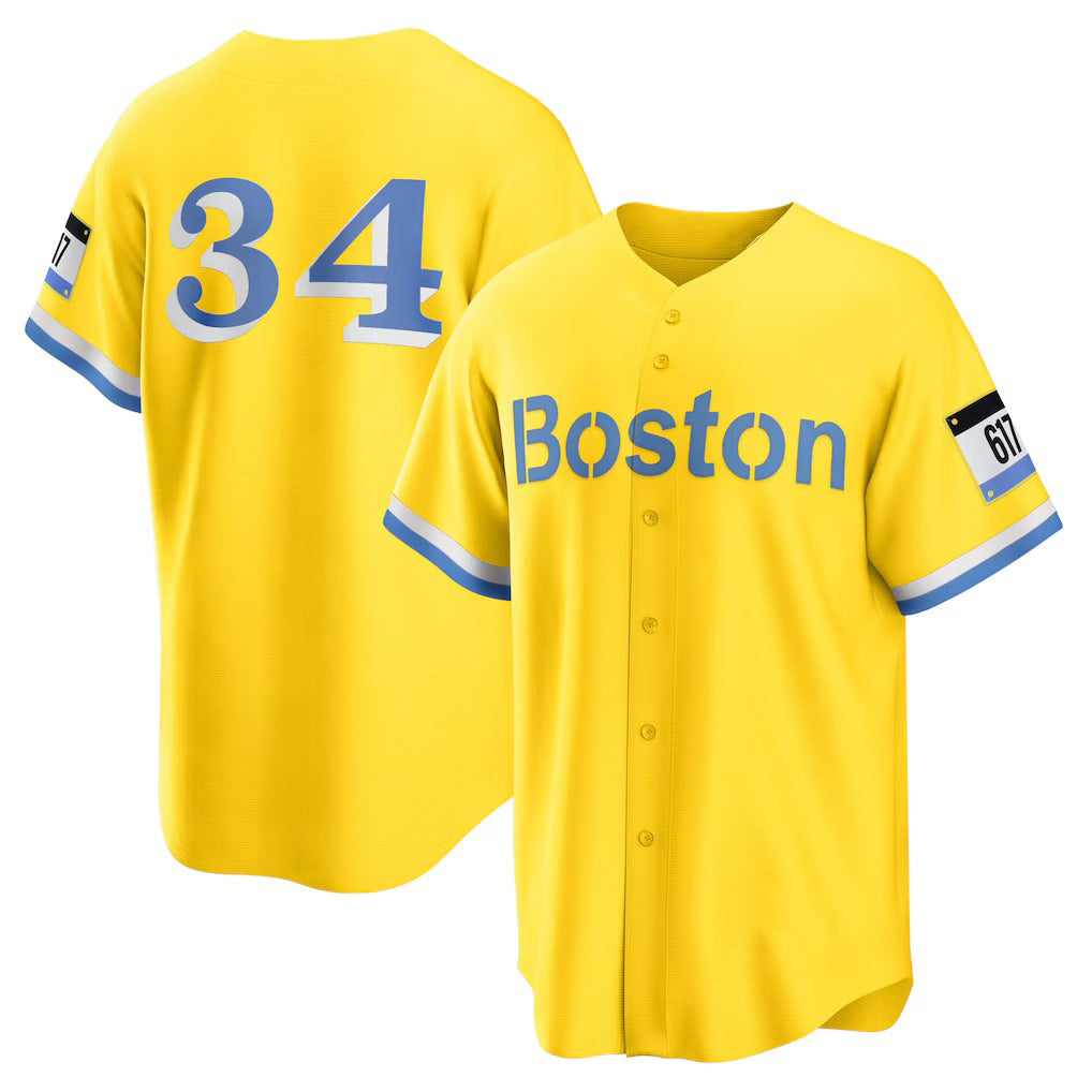 Boles Boston Red Sox #34 David Ortiz Gold  Retired Player City Connect Replica Jersey