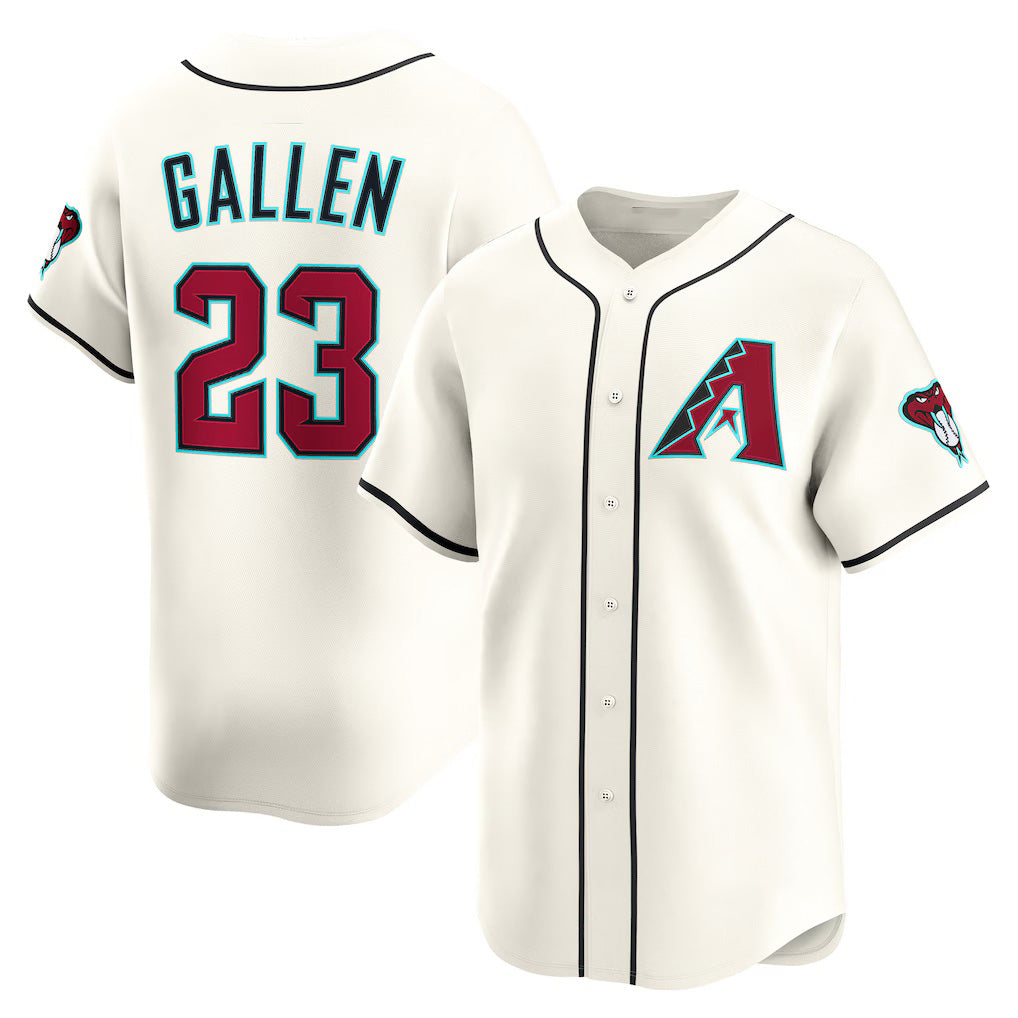 Boles  Arizona Diamondbacks #23 Zac Gallen Cream  Home Limited Player Jersey