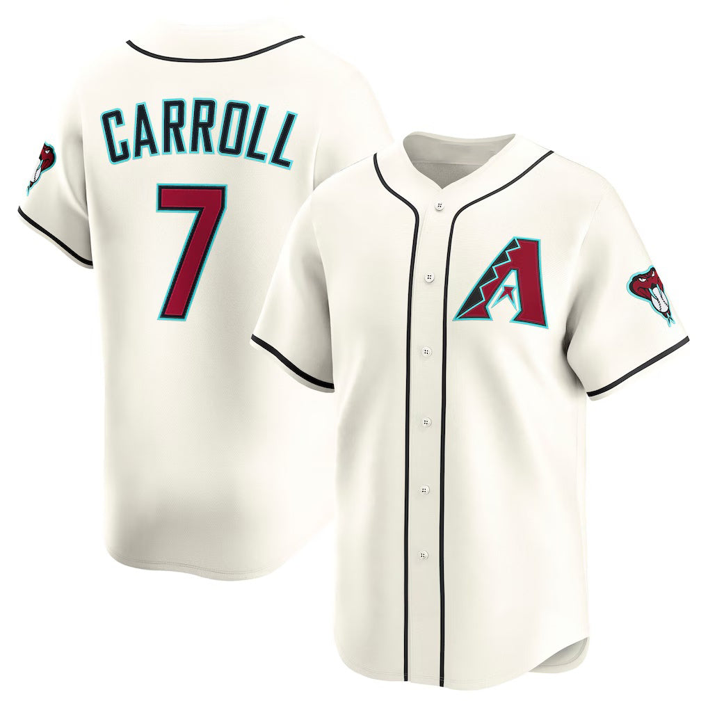 Boles  Arizona Diamondbacks #7 Corbin Carroll Cream  Home Limited Player Jersey