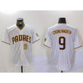 Boles  San Diego Padres #9 Jake Cronenworth White  Team Logo Stitched Cool Base Jerseys