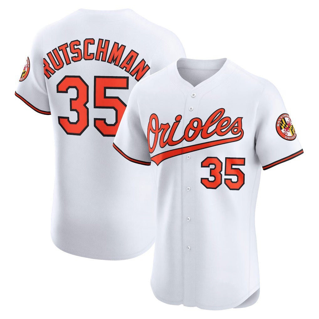 Boles Baltimore Orioles #35 Adley Rutschman White  Home Elite Jersey