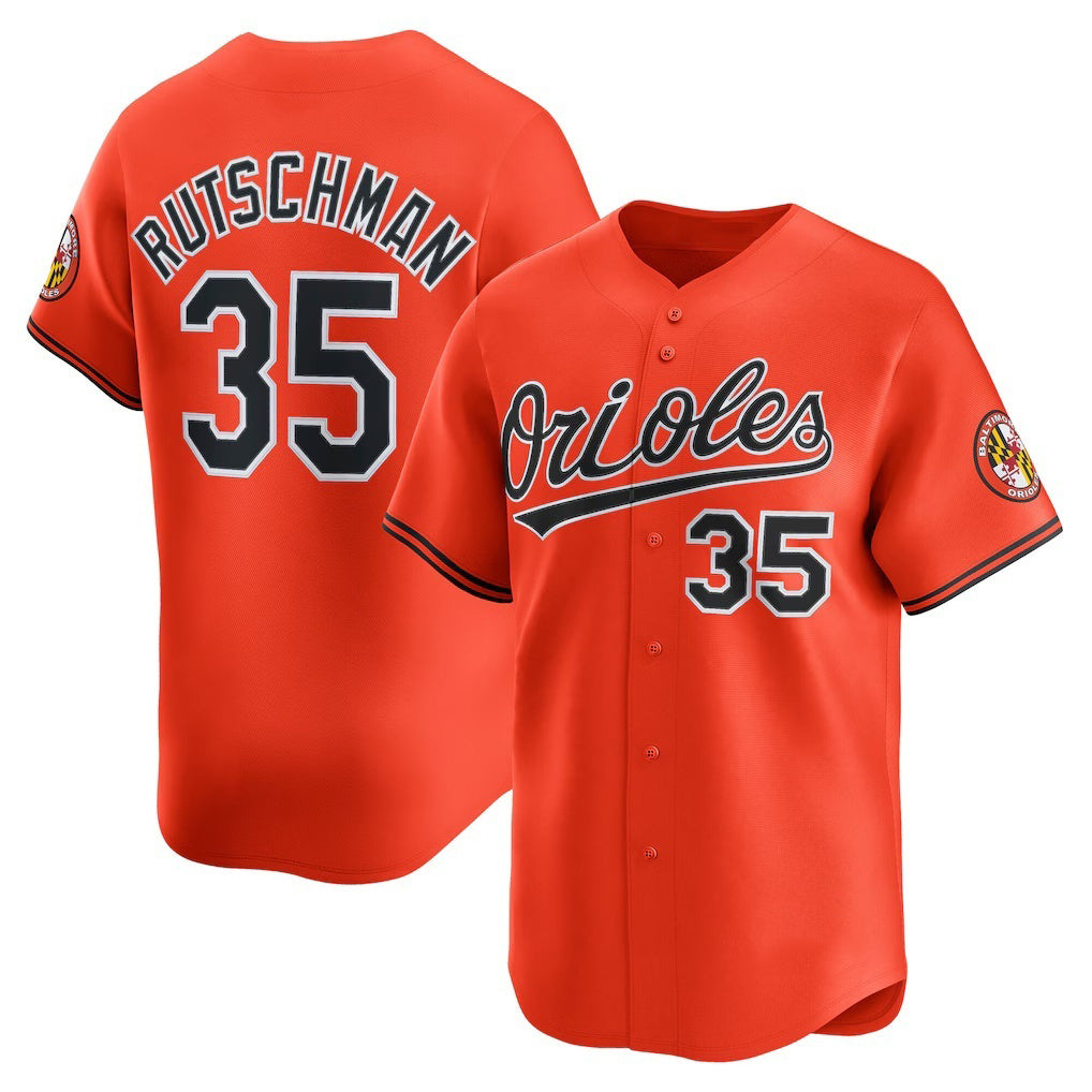Boles Baltimore Orioles #35 Adley Rutschman Orange  2nd Alternate Limited Player Jersey