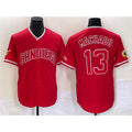 Boles  San Diego Padres #13 Manny Machado Red  Cool Base Stitched Jersey