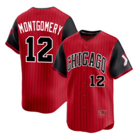 Boles  Chicago White Sox #12 Colson Montgomery Red Black  2025 City Connect Limited Stitched Jersey