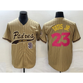 Boles  San Diego Padres #23 Fernando Tatis Jr Tan  NEW 2023 City Connect Cool Base Stitched Jersey