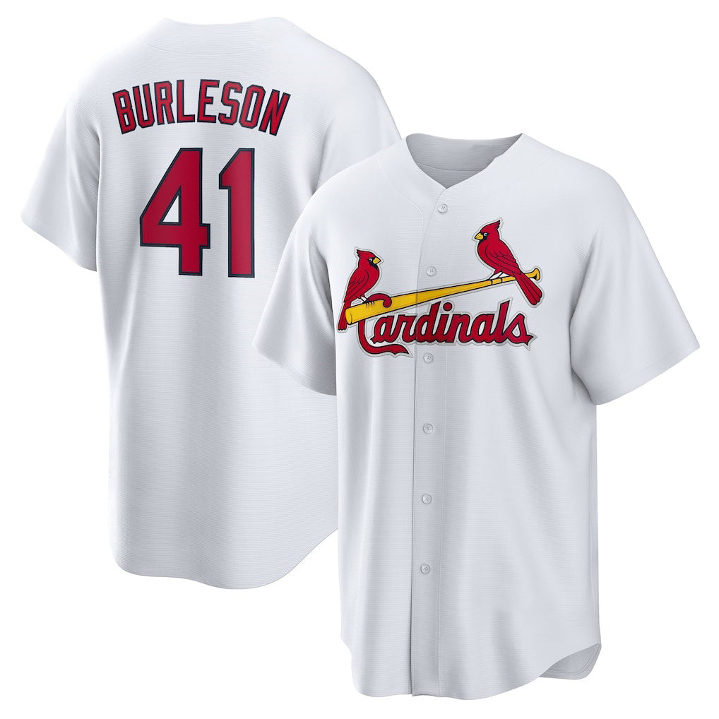 Boles St. Louis Cardinals #41 Alec Burleson White  Home Replica Jersey